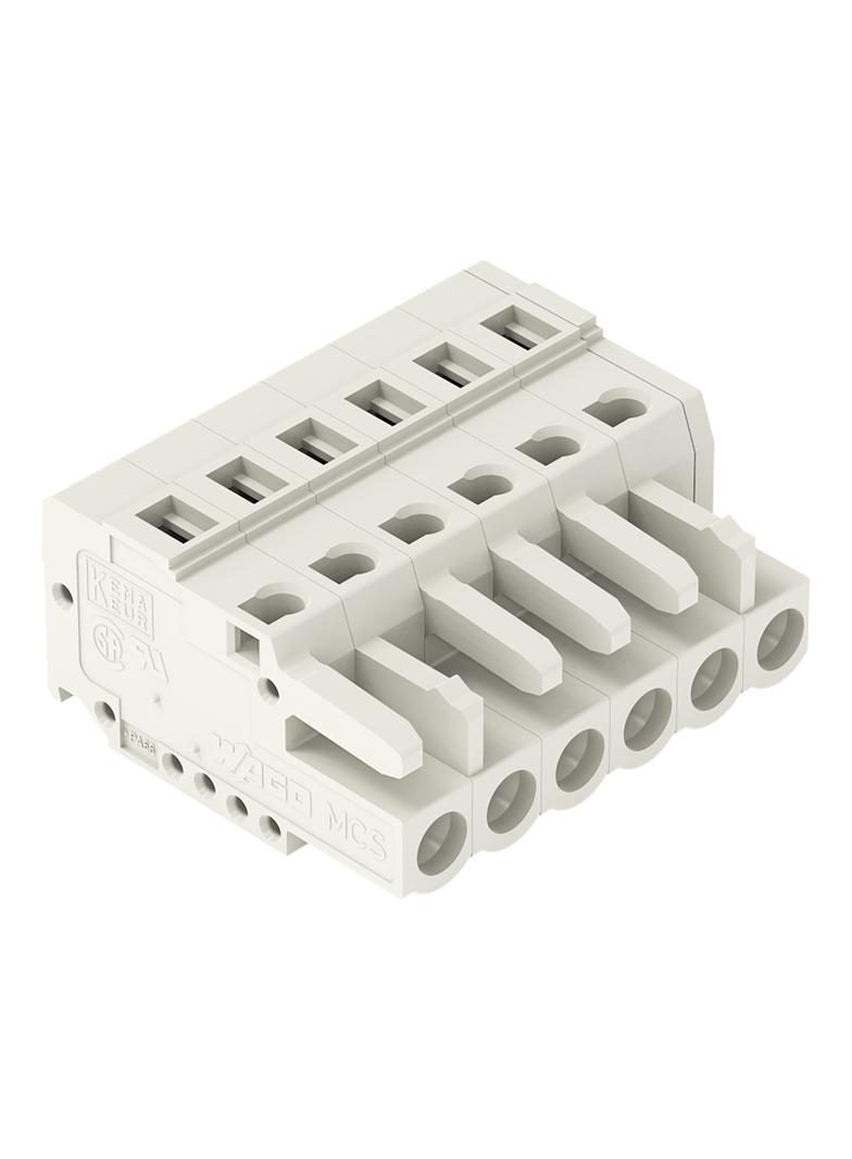 Gniazdo MCS‑MIDI Classic 6‑biegunowe jasnoszare raster 5mm 721‑106/026‑000 /50szt./ WAGO