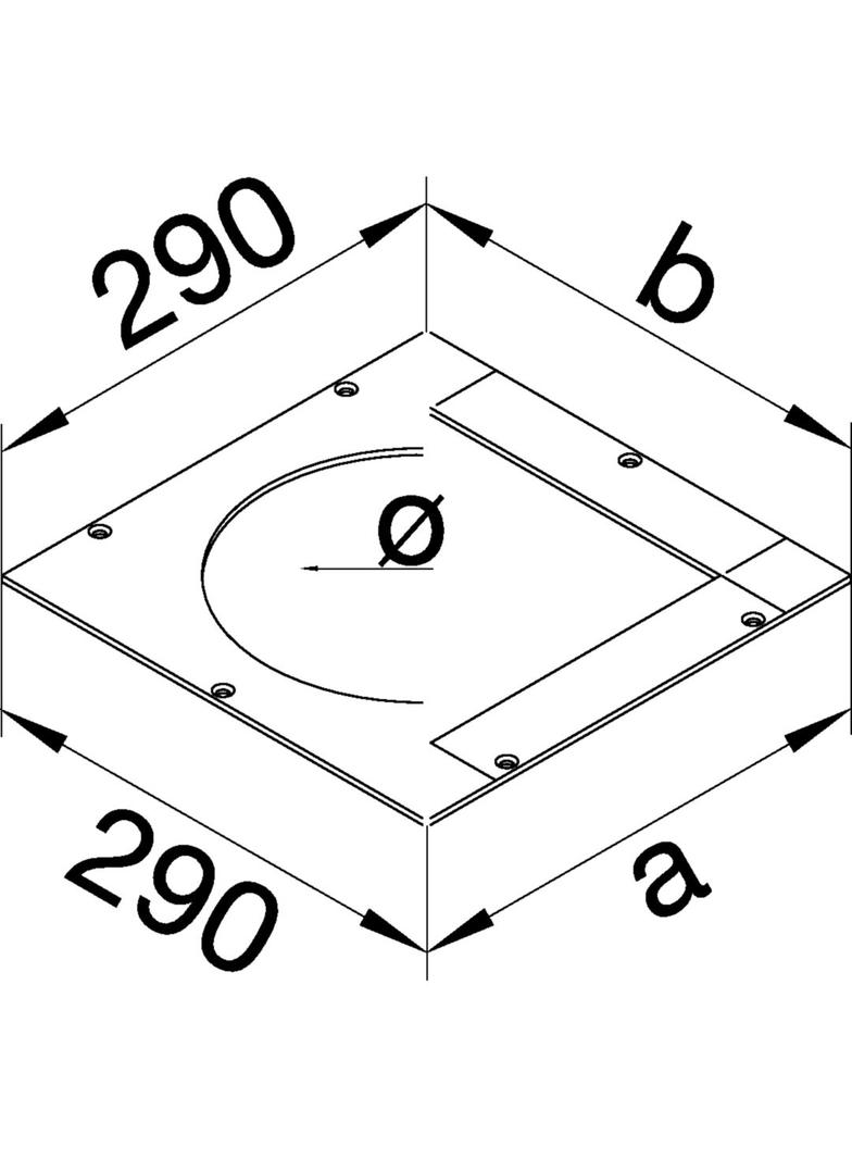 tehalit.UK Pokrywa montażowa dla UD roz.2 Q06 200x200mm stalowa ocynkowana UDM2200Q06 HAGER