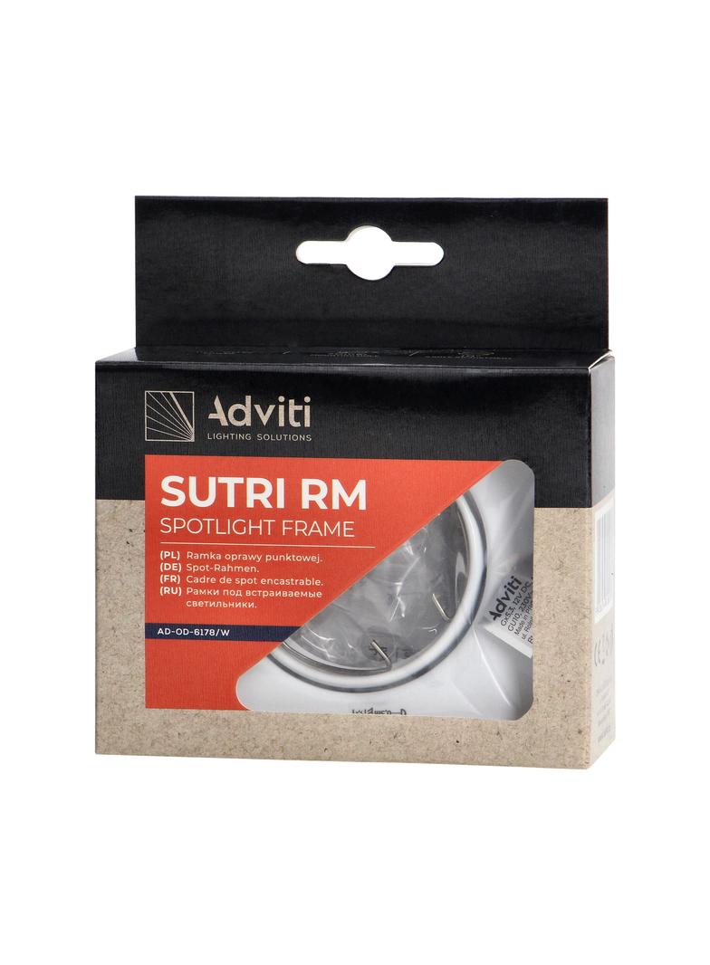 SUTRI SM ramka dekoracyjna oprawy punktowej, MR16/GU10 max 50W, kwadrat, regulowana, biała AD-OD-6178/W ORNO
