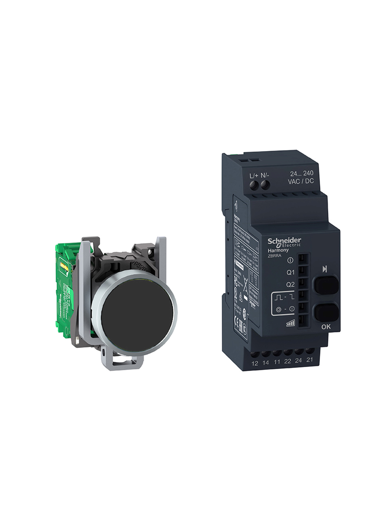 Harmony XB4 Przycisk bezprzewodowy z odbiornikiem 24 240V AC/DC XB4RFA02 Schneider