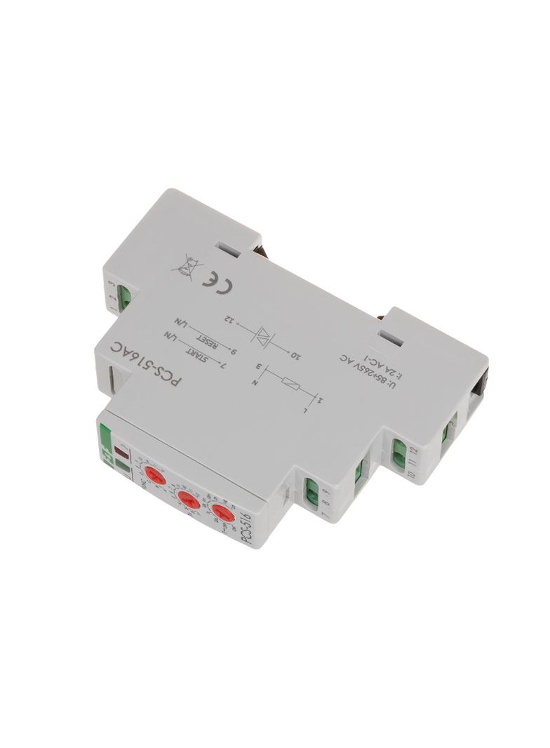 Przekaźnik czasowy 10-funkcyjny. Z wejściami START i RESET.