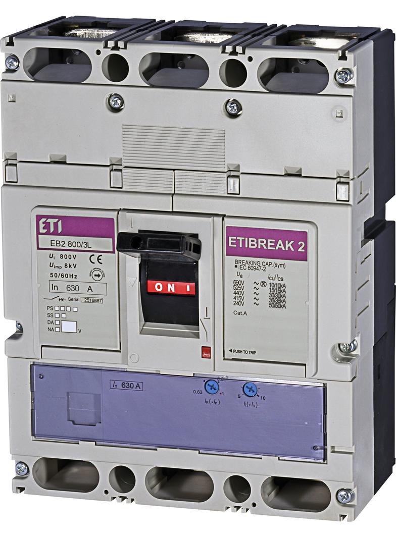 EB2 800/3L 630A 3p - Wyłącznik mocy 3P, 36kA, wyzw. TM