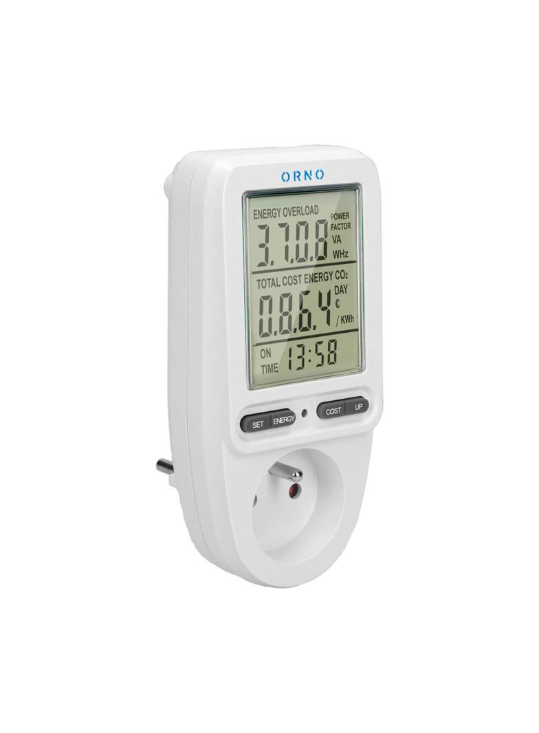 Watomierz kalkulator energii z wyświetlaczem LCD OR-WAT-435 ORNO