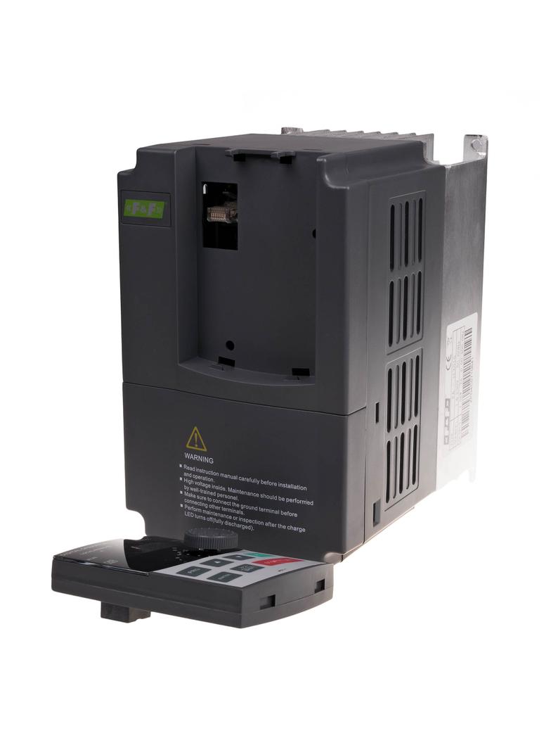Falownik jednofazowy Uwe=230V AC Iwe=8,2A Uwy=3x230V AC Iwy=7A Pmax=0,75kW FA-1LX007 F&F
