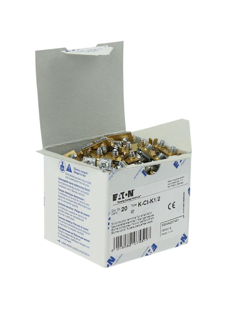 K-CI-K1/2 Zacisk przewodu zerowego do małej obudowy 207451 EATON