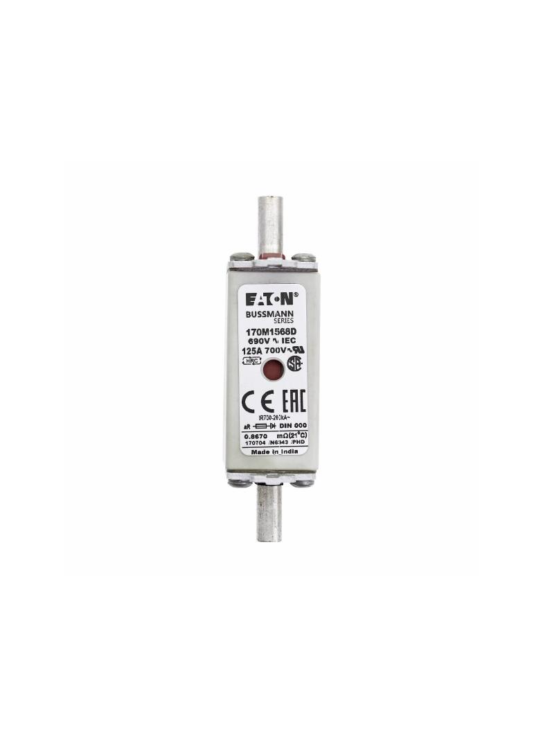FUSE 125A 690V aR DIN 000 HSDNH Wkładka szybka 125A 690V aR DIN 000 podwójny wskaźnik 170M1568D EATO