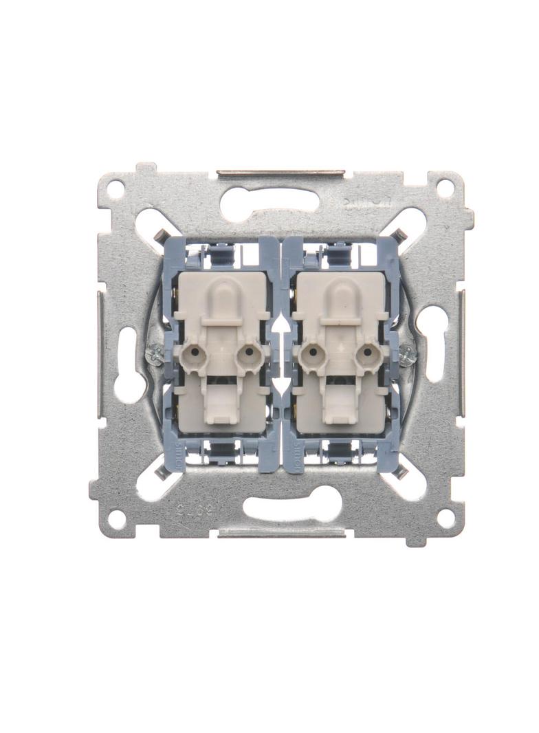 Simon 54 Łącznik schodowy i przycisk zwierny (mechanizm) 10A 250V szybkozłączka SW6P1M KONTAKT