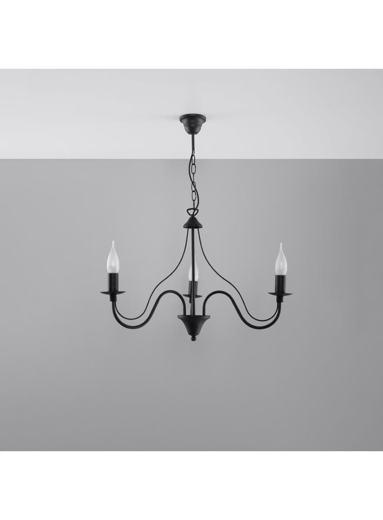 Sollux Żyrandol MINERWA 3 czarny SL.0217