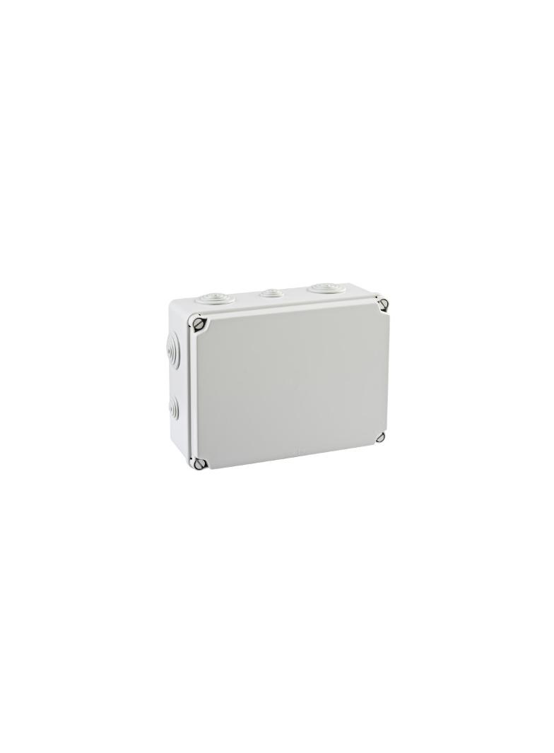 PUSZKA SERII „LIGHT” PUSZKA INSTALACYJNA LIGHT POKRYWA PEŁNA, DŁAWNICE 241x180x96 (4xM25, 6xM40) IP66/67 EV-231 PCE