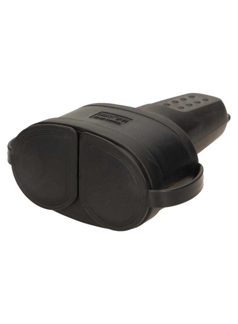 Bryzgoszczelne podwójne gniazdo gumowe IP44 wersja Schuko 16A 230V OR-AE-13117(GS) ORNO
