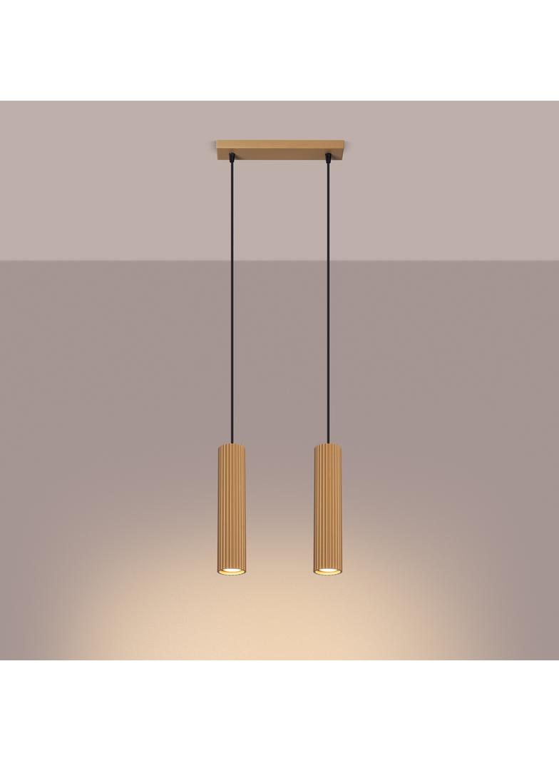 Sollux Lampa wisząca KARBON 2 złoty SL.1555