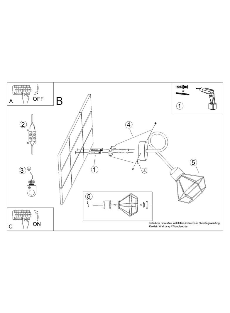 Sollux Kinkiet ARTEMIS 1S czarny SL.1108