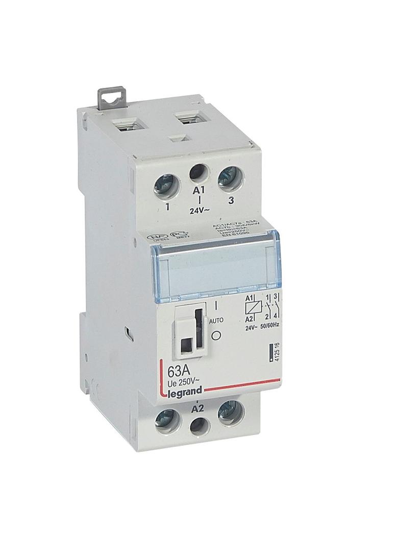 STYCZNIK MODUŁOWY SM 363 63A 24V 2NO Z MANIPULATOREM, Legrand