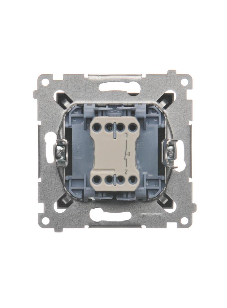 Simon 54 Przycisk pojedynczy rozwierny bez piktogramu 10A 250V szybkozłączka antracyt DPR1.01/48 KONTAKT