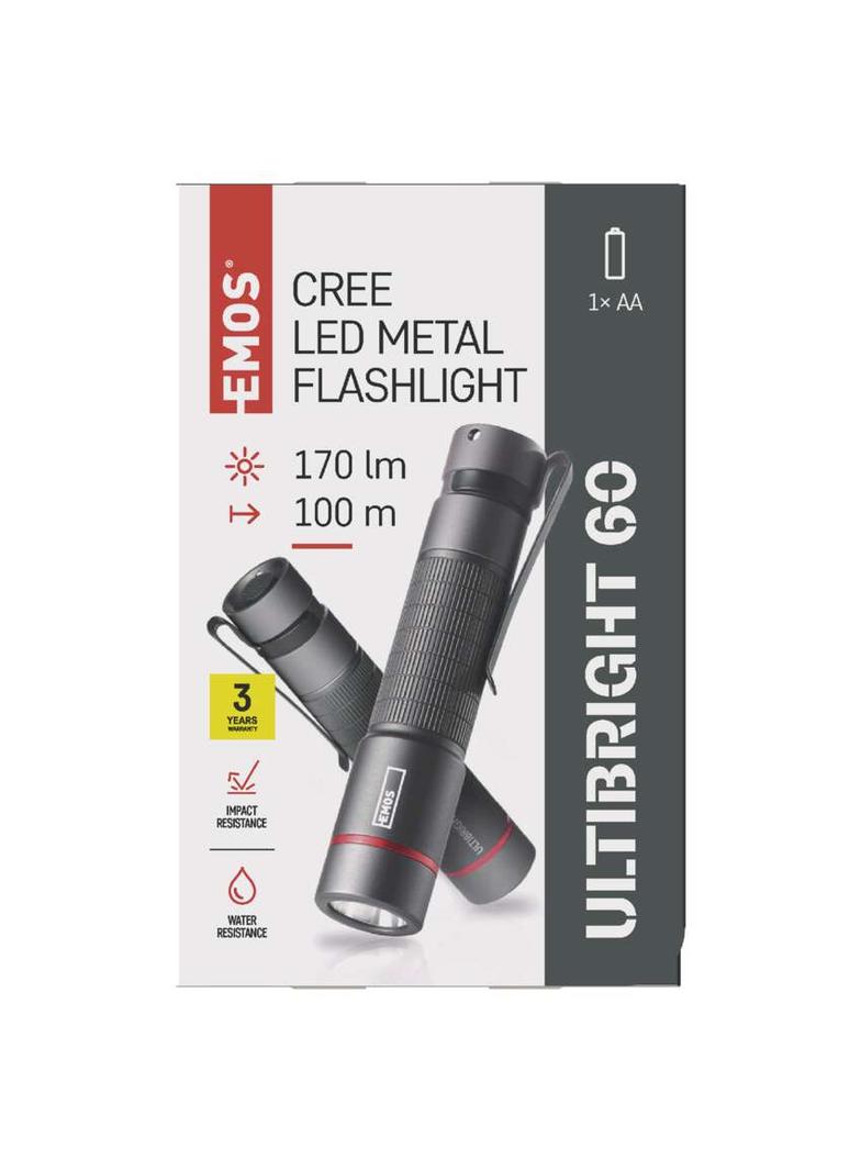Latarka metalowa CREE LED Ultibright 60 170lm 1xAA P3160 EMOS