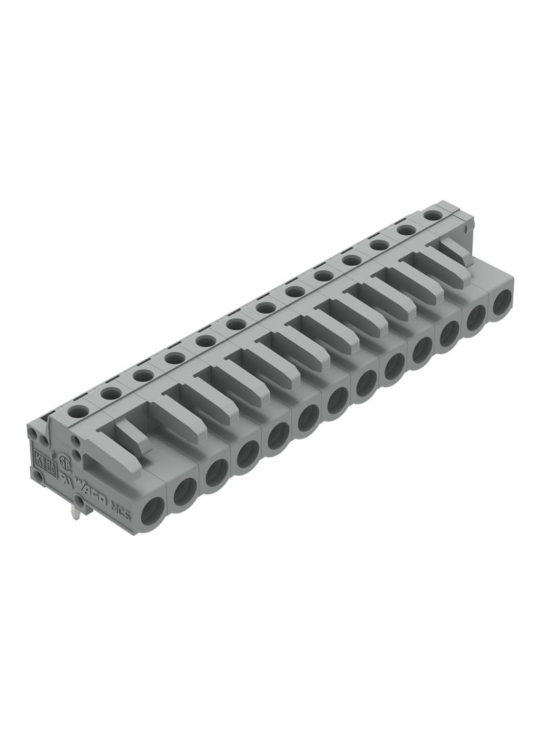 MCS-MIDI Classic gniazdo kątowe 13-bieg. szare raster 5 mm