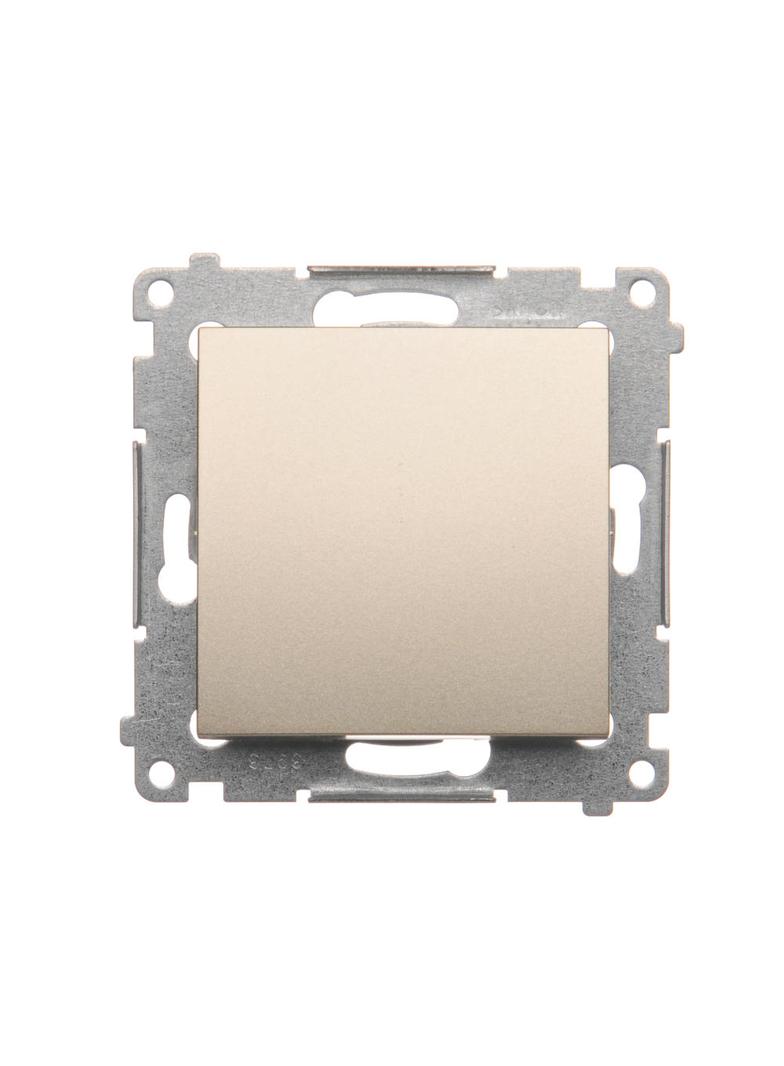 Simon 54 Przycisk pojedynczy zwierny bez piktogramu 10A szybkozłączka złoty mat