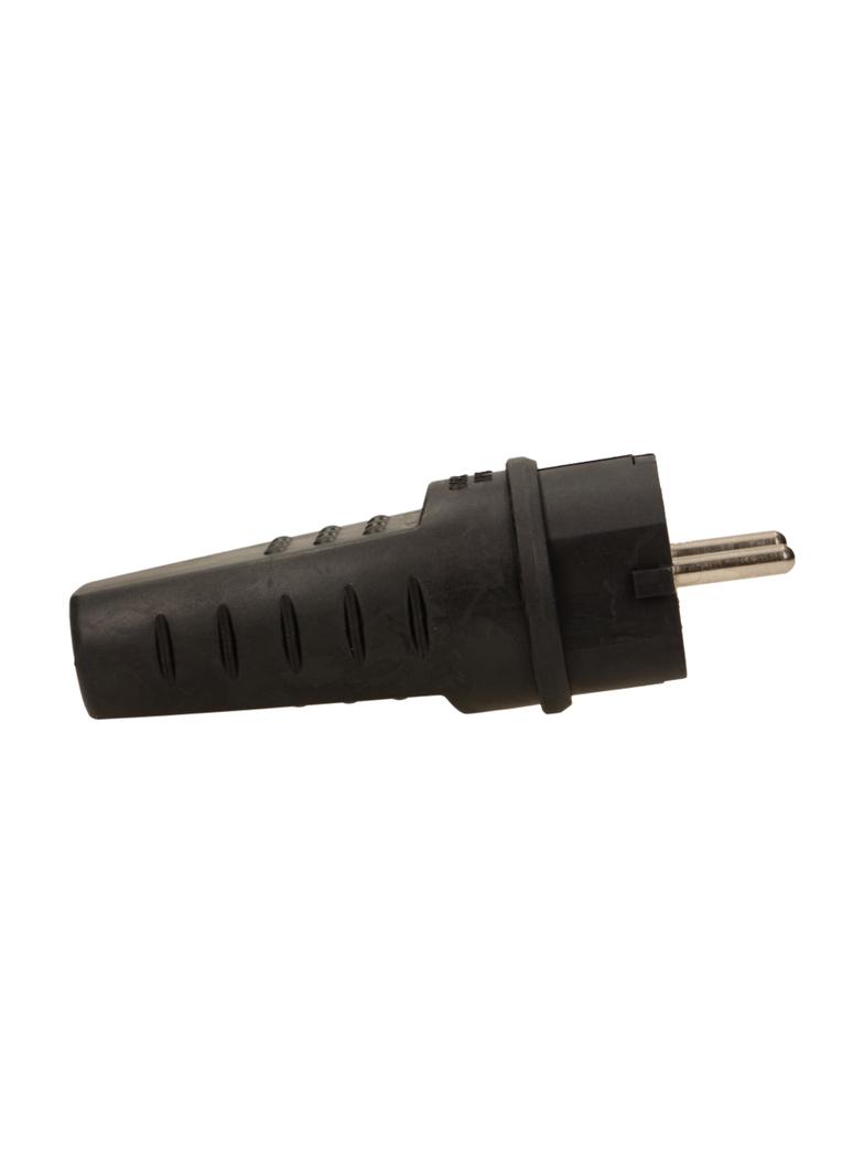 Wtyczka gumowa prosta IP44, czarna OR-AE-1315 ORNO
