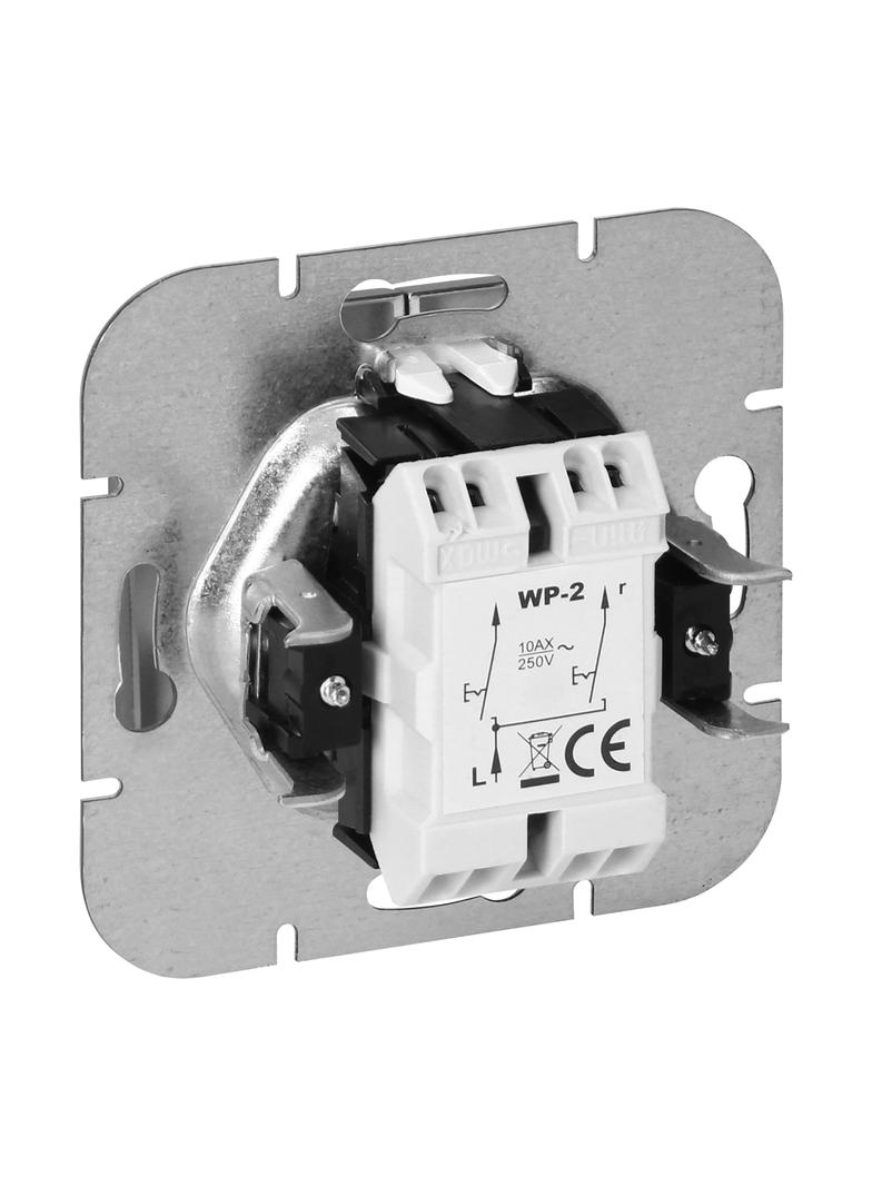 Łącznik podtynkowy świecznikowy Pearl, 10A, 250V, WP-2P, biały OR-OE-7701/W ORNO
