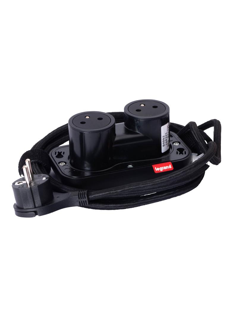 INCARA: ELECTR'ON - PODSTAWA 2X2P+Z - 2,5 M-CZARNY, Legrand