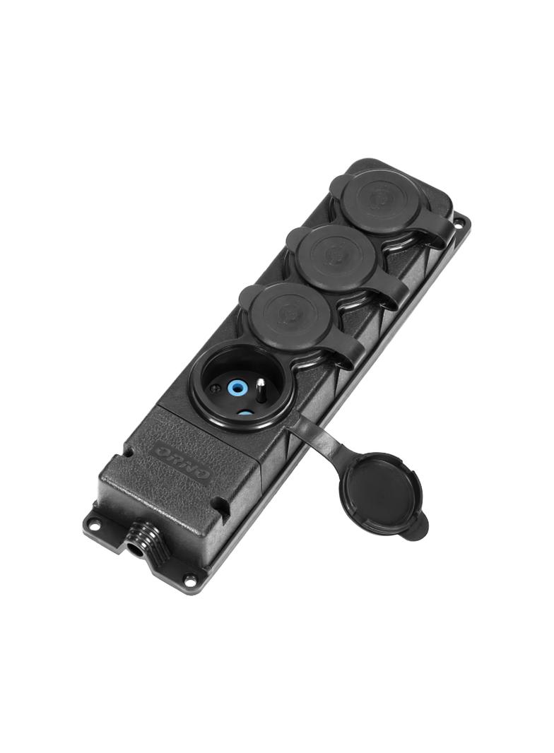 Rozgałęźnik bryzgoszczelny i odporny na uderzenia IP44 4 gniazda 16A 230V AC gumowy uniep OR-AE-1316