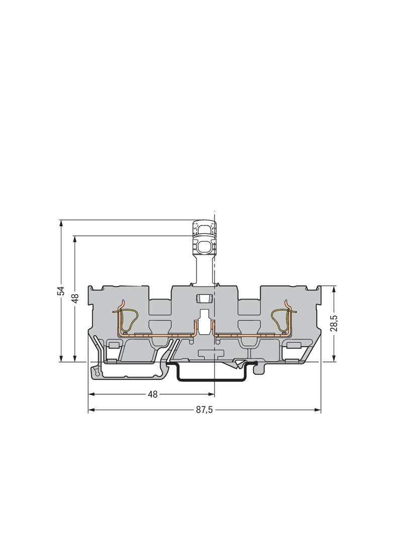 X-COM rozłączalna złączka bazowa 2-przewodowa szara