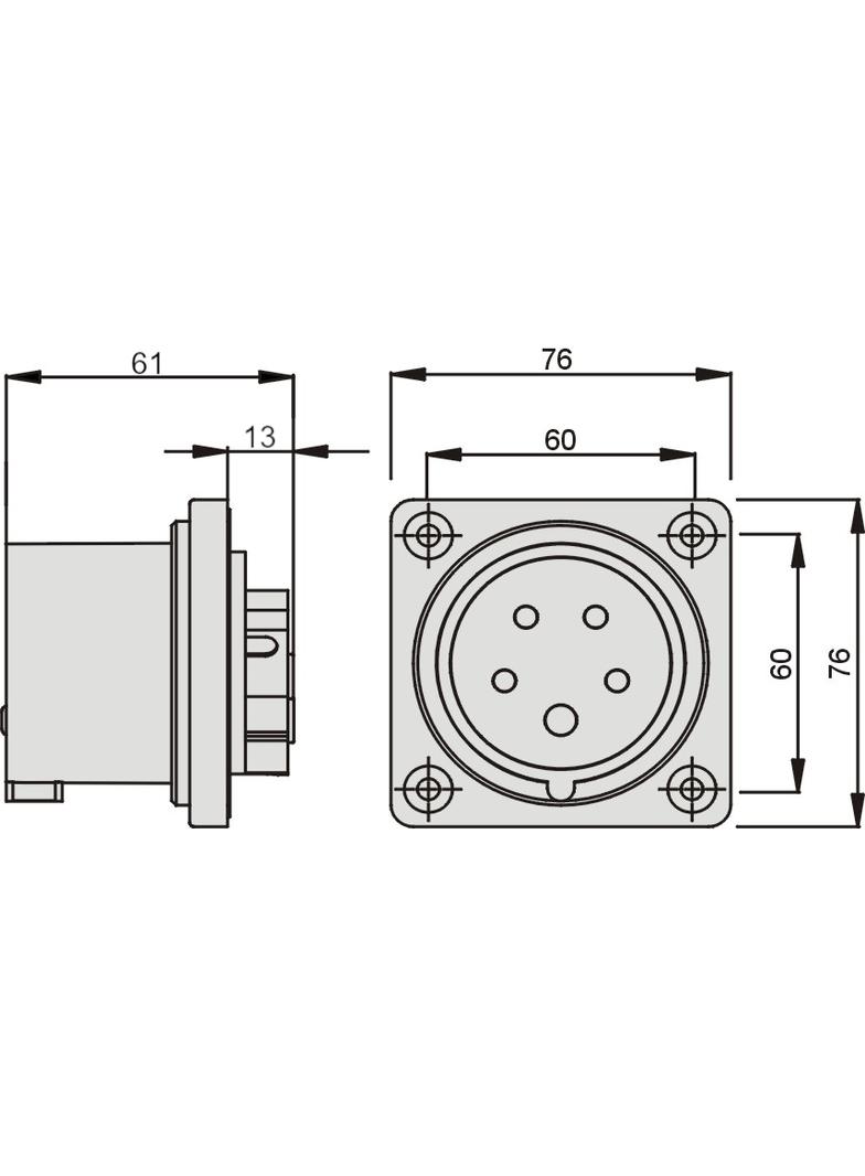 WTP 16/4 Wtyczka 16A/400V 3P+Z