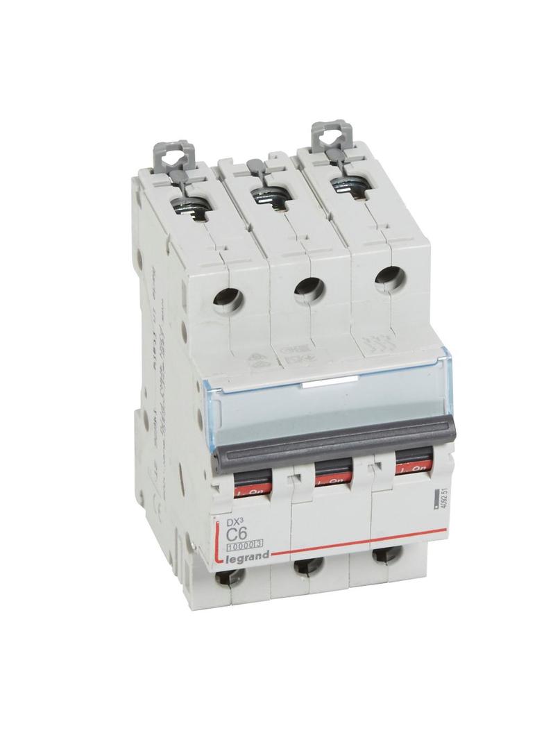 Wyłącznik Nadprądowy S 313 3P C6A 10000A DX3 409251 LEGRAND