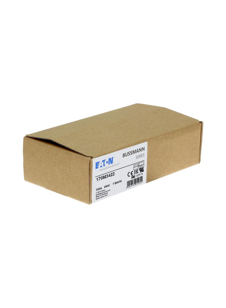 FUSE 550A 690V 1*BN/50 AR UC Wkładka szybka 550A AC 690V rozmiar 1 45x59x51 mm aR I 170M3422 EATON