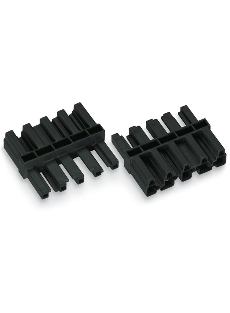 WINSTA element sprzęgający 5-torowy 1 x wtyk / 1 x gniazdo czarny