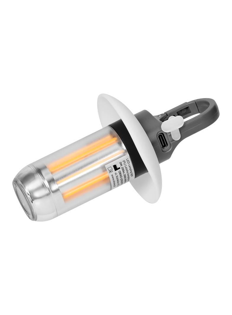 Latarka kempingowa LED, 200lm+120lm, 500mAh, 2000K/6000K, karabińczyk, osłonka
