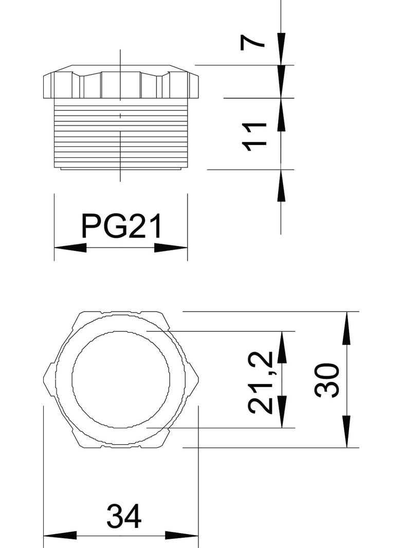 107/E, TULEJA DOCISKOWA PG21 SZ.