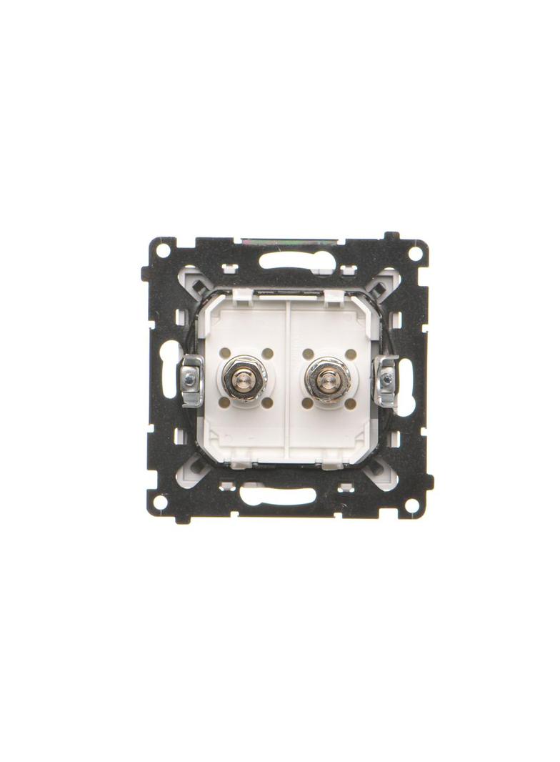 Simon 55 Gniazdo ekwipotencjalne podwójne Jasnoszary mat