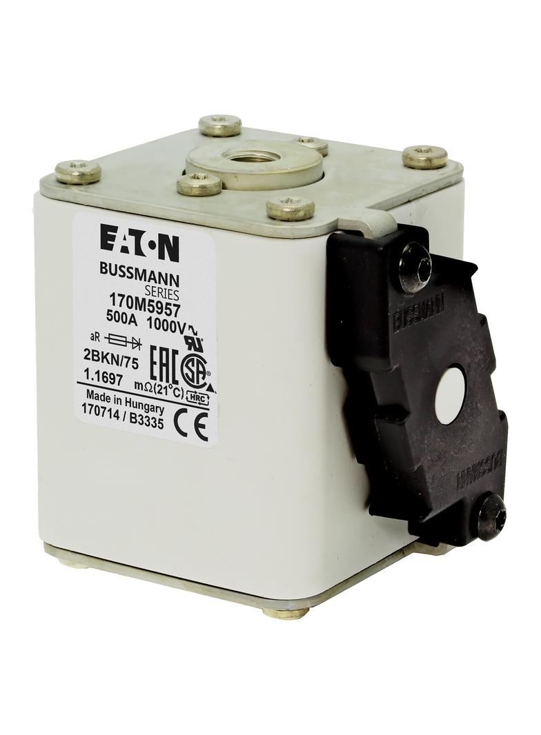 FUSE 500A 1000V 2BKN/75 AR UR Wkładka szybka 500A AC 1000V rozmiar 2 59x77x75 mm aR IEC UL 170M5957