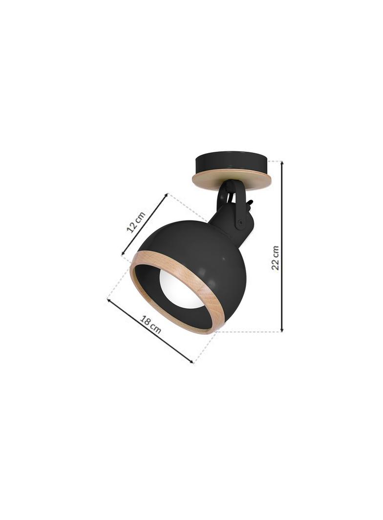 kinkiet Oval Black E27 MLP8657 Milagro