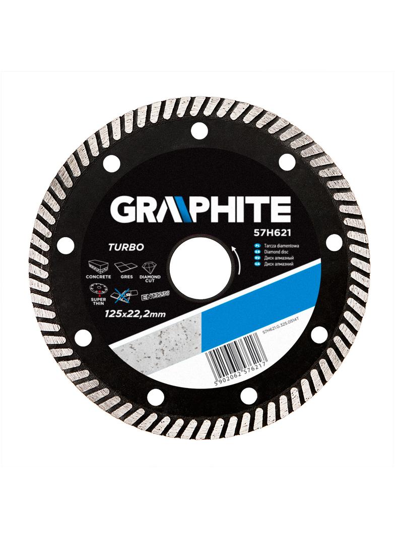 Tarcza diamentowa 125 x 22.2 mm, turbo super cienka