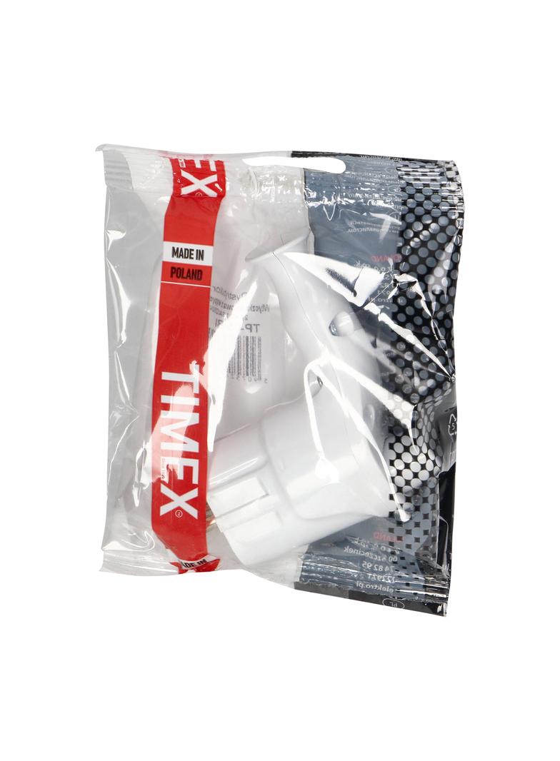 Wtyczka kątowa Uni-Schuko z wypychaczem 16A/250V, biała