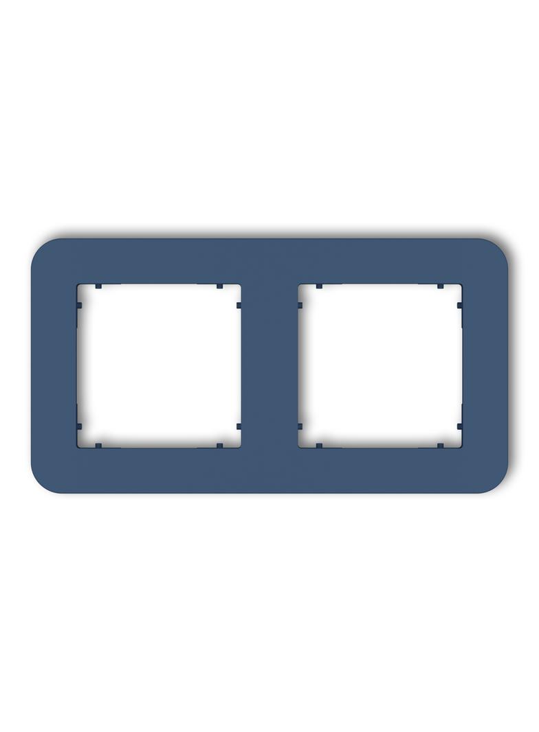 MINI Ramka uniwersalna podwójna zaokrąglona z tworzywa navy blue