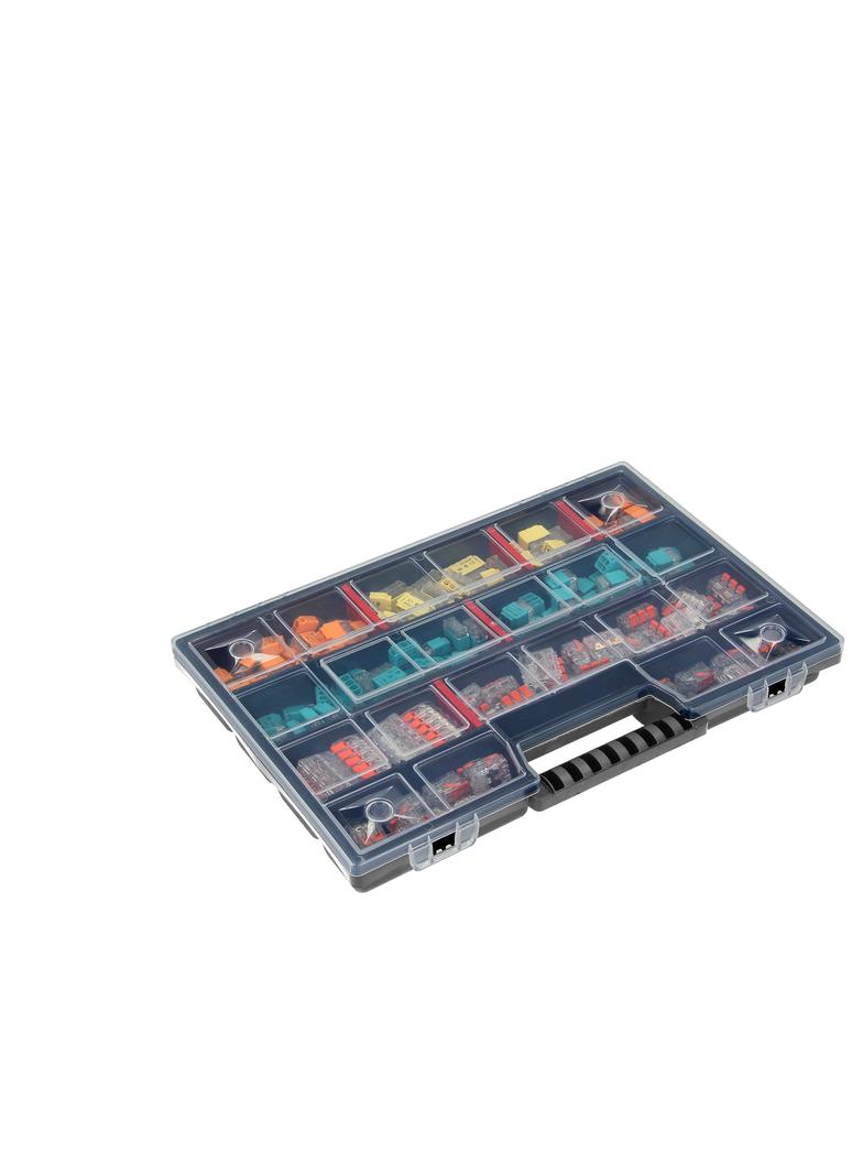 Zestaw złączek instalacyjnych HOUSE PREMIUM 151 sztuk. Wciskane: 25x 2-przew. 25x 3-przew. 20x 4-pr