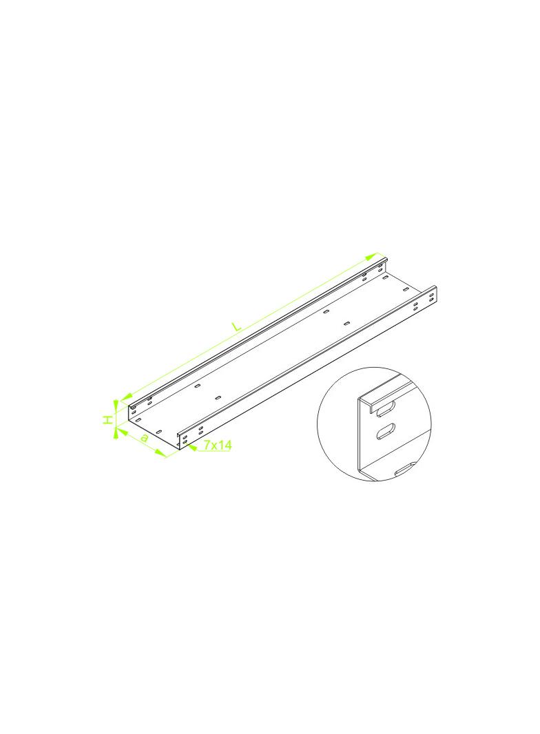 KZWP100H50/3 Korytko wzmocnione 1,5 mm