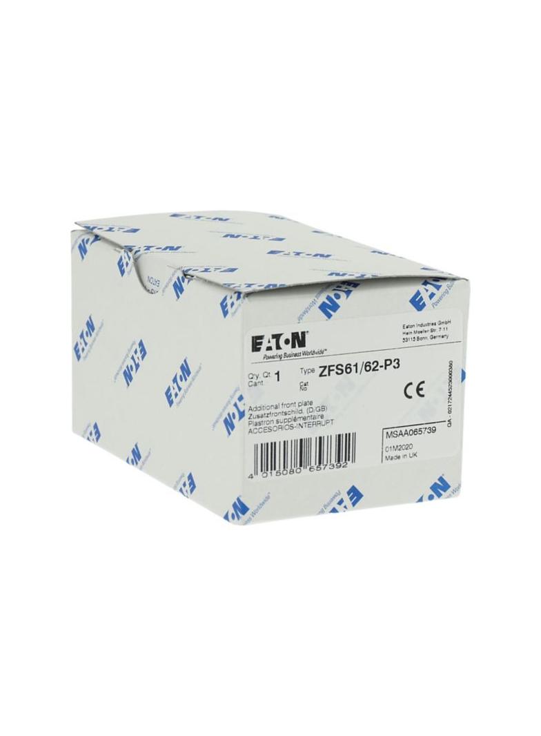 ZFS61/62-P3 Tabliczka czołowa dodatkowa DE/GB 065739 EATON