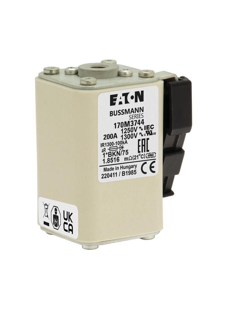 FUSE 200A 1250V 1*FKE/115 AR CU Wkładka szybka 200A AC 1250V rozmiar 1 45x59x156 mm, 170M3744 EATON