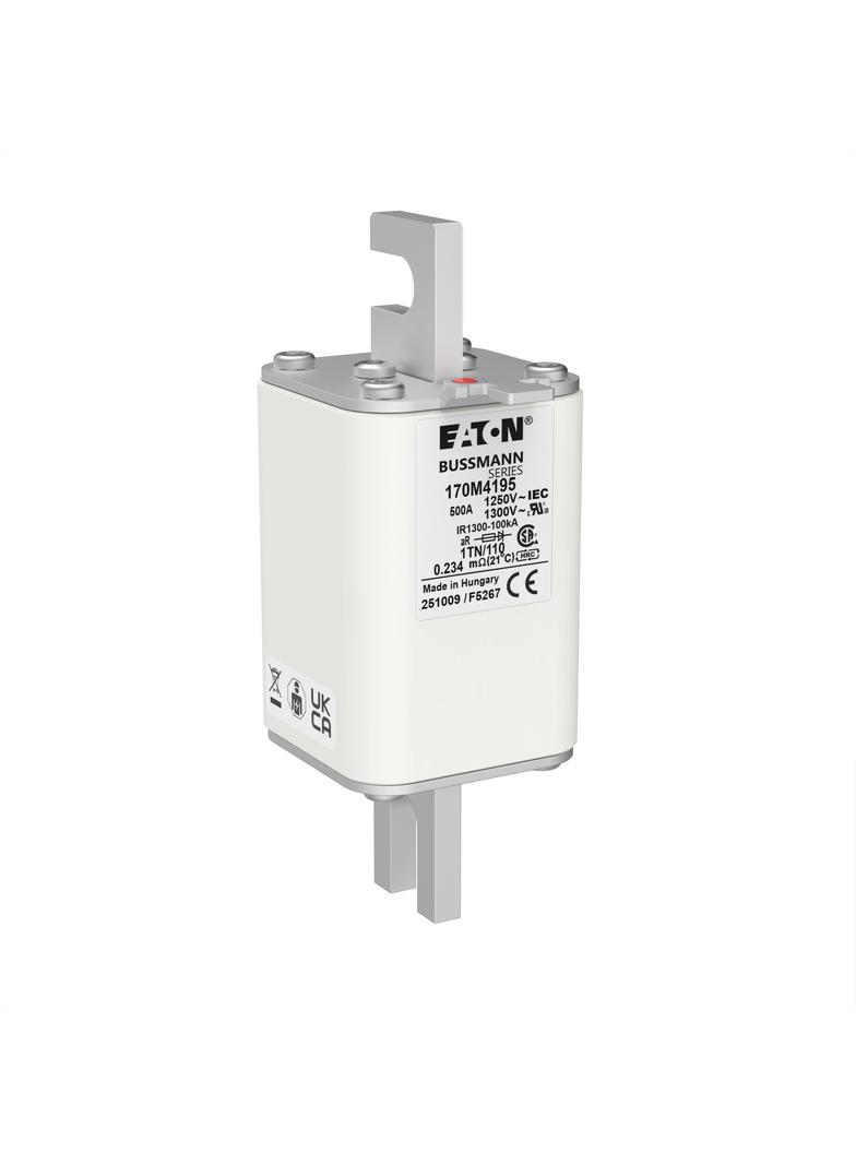 FUSE 500A 1250V 1TN/110 AR CU Wkładka szybka 500A AC 1250V rozmiar 1 53x66x138 mm aR DIN I 170M4195