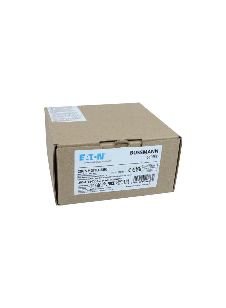 NH FUSE 200AMP 690V gG SIZE 1 Wkładka NH1 200A 690V GL/GG podwójny wskaźnik 200NHG1B-690 EATON