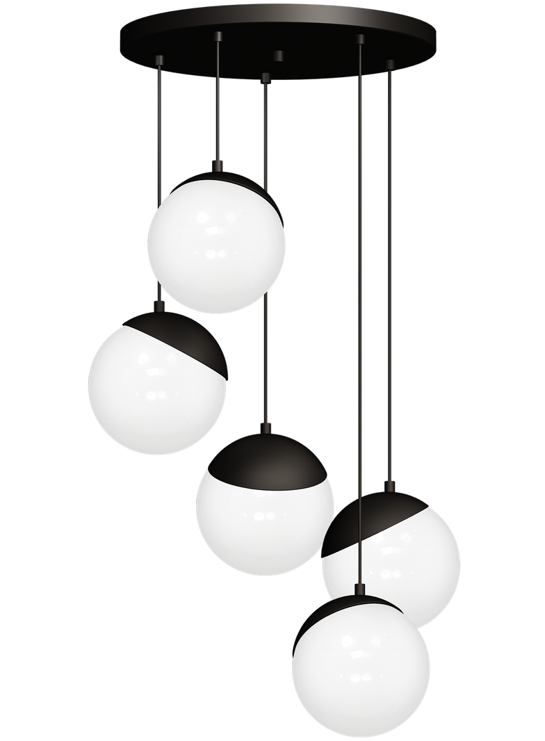 Milagro lampa wisząca Sfera Black 5xE14 MLP8869