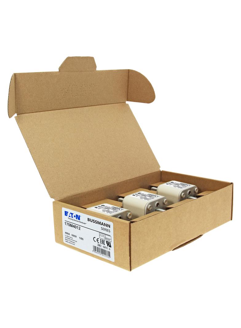 400A 690V 1/80 aR INDICATOR FUSE Wkładka szybka 400A AC 690V DIN 1 53x53x108 mm aR DIN, 170M4012 EAT