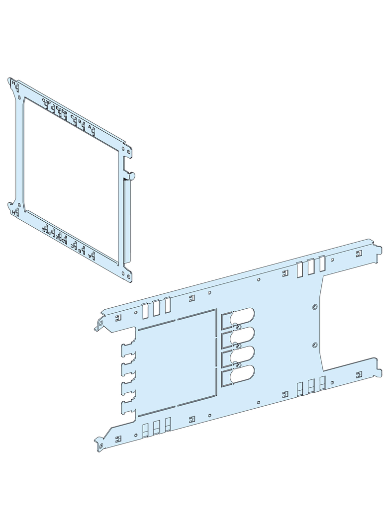 Rozdzielnice PrismaSet, płyta montażowa Prisma P do montażu poziomo aparatu wysuwnego NSX100_250