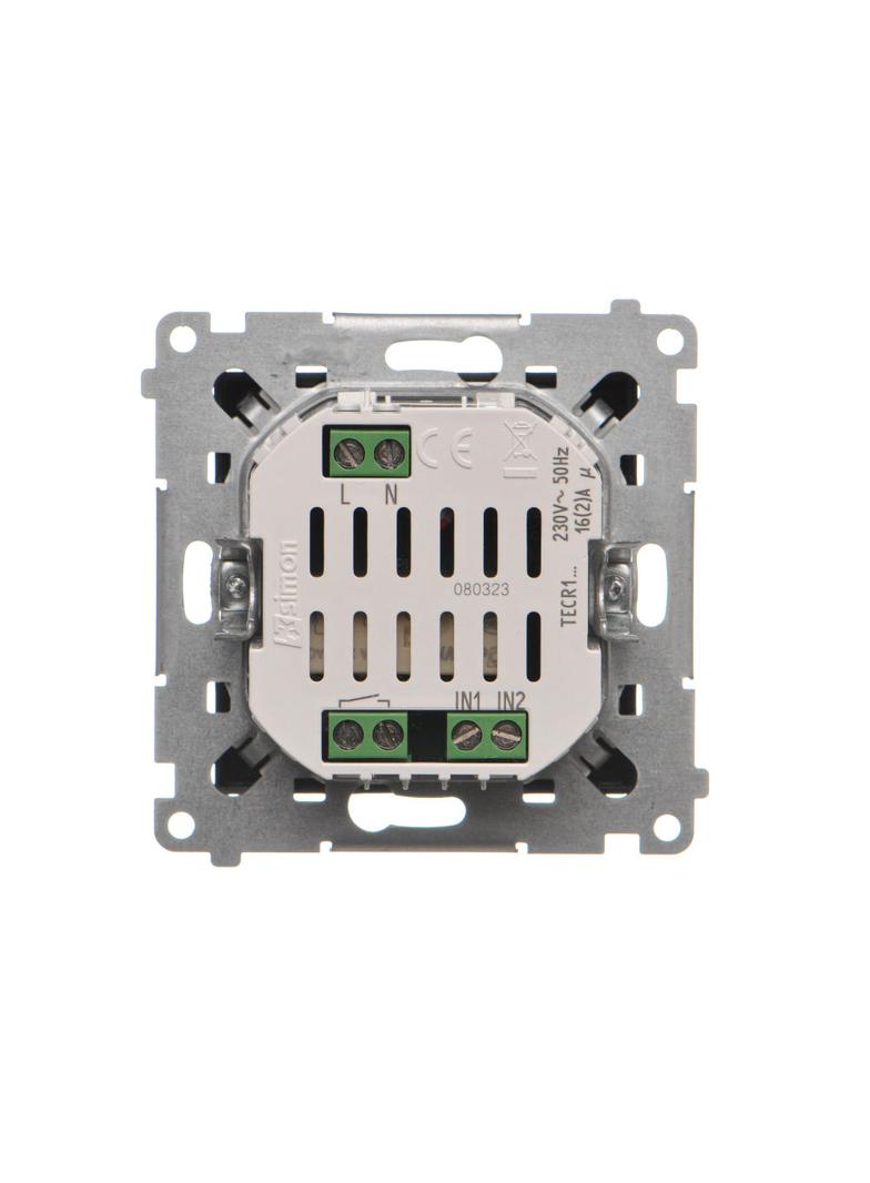 Simon 55 Elektroniczny łącznik hotelowy z podświetleniem LED Czarny mat