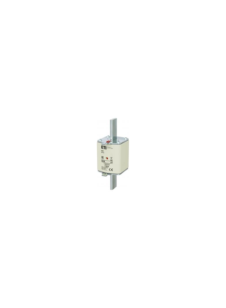 Wkładka topikowa NH zwłoczna KOMBI Pokrywy stalowe NH2 WT-2 gG 63A 500V G 004114517 ETI
