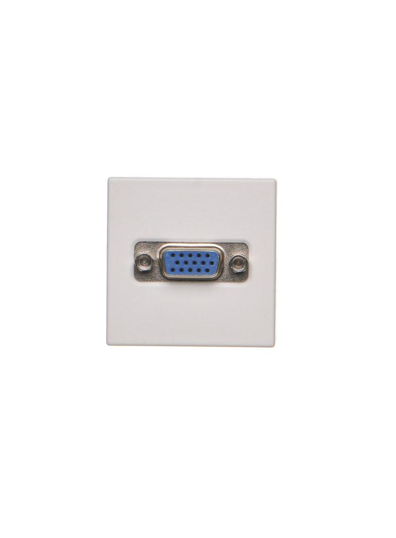 Simon Connect Płytka K45 złącza VGA (D-Sub 15) 45x45mm + wkład zaciski śrubowe czysta biel K100B/9 KONTAKT